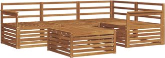 vidaXL Conjunto De Sof&aacute;s De Exterior 5 Uds. Natural Vidaxl