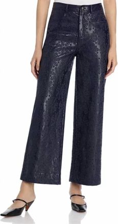 Cinq &agrave; Sept Embroidered Vegan Leather Betsy In Blue
