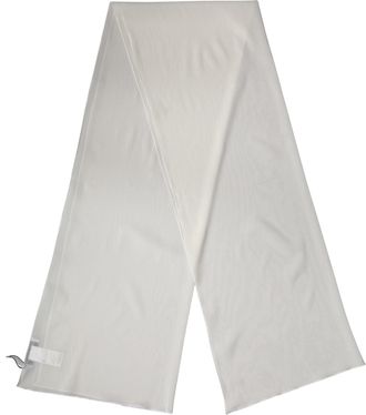 Dolce & Gabbana Womens Off White Silk Neck Wrap Shawl Stole 200cm X 64cm Scarf Elastane