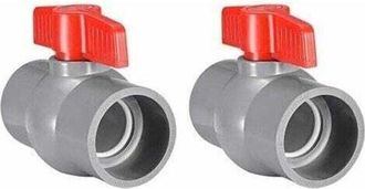 OEM V&aacute;lvula De Bola De Pvc De 50 Mm, Con Respaldo Adhesivo, Manija En T Para Control De Flujo, Paquete De 2