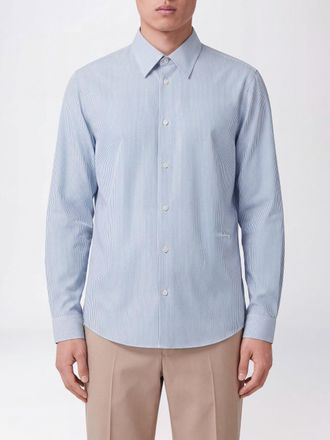 Burberry Camicia a righe in cotone con collo francese a maniche lunghe