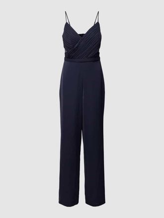 Vera Mont Jumpsuit in Wickel-Optik in Marine, Größe 40