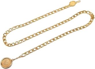 Chanel Pre-owned Belts, female, Yellow, Size: ONE SIZE Pre-owned Vintage Fabric Belt