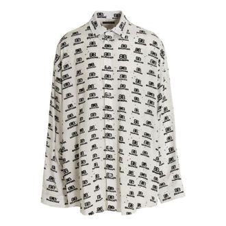 Balenciaga BB Icon Poplin Shirt White Black 733755TNL889040