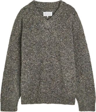 Maison Margiela Maglione con scollo a V - Grigio