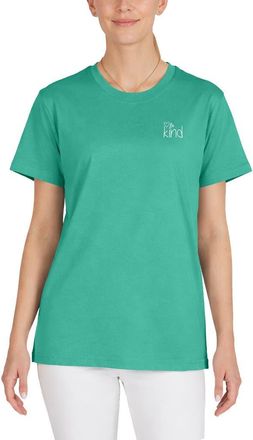 Dalix Be Kind Womens Relaxed Tee in Teal at Nordstrom, Size Xx-Large