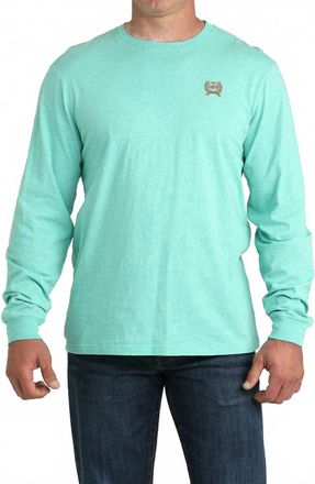 Cinch Mens Long Sleeve Rodeo Back Print T-Shirt In Teal