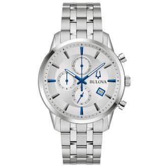 Bulova Mens Sutton Silver Dial Watch
