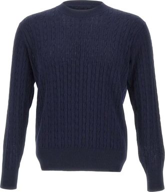 KANGRA Crew Neck Knit - Heren - Ronde hals truien - Blauw - 2XL - Katoen - Truien & Vesten