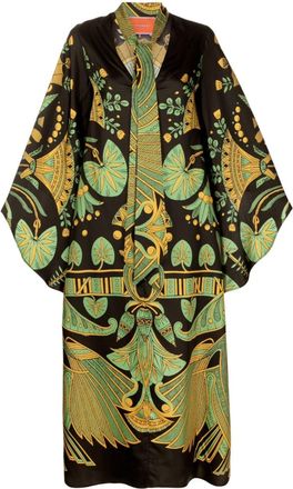 La DoubleJ Magnifico silk midi dress - women - Silk - M - Black