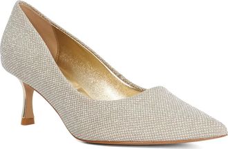 Dune London Womens Ladies Achievable - Embellished Court Shoes - Gold Leather - Size UK 7