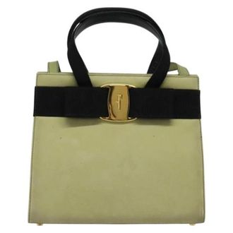 Ferragamo Pre-owned Suede handbags - Dames - Pre-owned - Groen - Maat: ONE Size Su&egrave;de