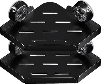 OEM Este Estante Esquinero Para Ducha Con Ventosas Es Resistente Y Duradero, Cuenta Con Un Orificio De Drenaje Y Es Ideal Para Organizar La Ducha. (negro)