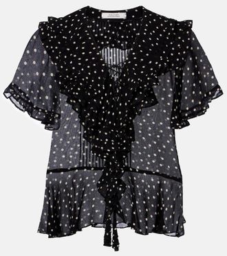 Dorothee Schumacher Blusa Dancing Dots in georgette a pois