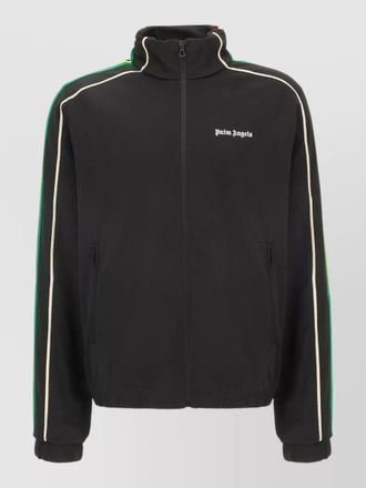 Palm Angels polyester sweatshirt contrast stripe high collar