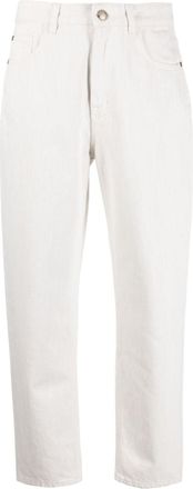Moorer mid-rise cotton cropped trousers - women - Cotton - 26 - White