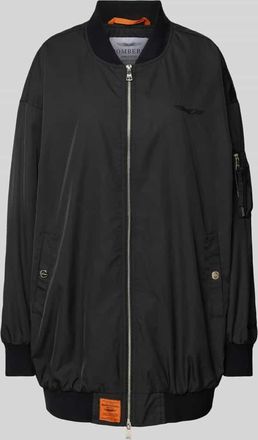 Original Bombers Bomberjacke mit Label-Stitching in Black, Gr&ouml;&szlig;e S