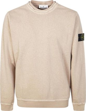 Stone Island Logo-patch Crew-neck Sweatshirt