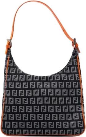 Fendi Pre-owned Shoulder Bags, female, Gray, Size: ONE SIZE Pre-owned Vintage Shoulder Bag