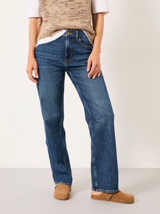 Fat Face FatFace Filby Blue Denim Relaxed Straight Jeans