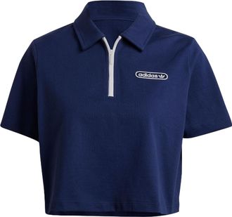 adidas (WMNS) adidas Original Crop Zip Polo Shirt Night Sky HL6572