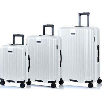 Champs Luggage Marquis 3-Piece Hardside Luggage Set in White at Nordstrom Rack
