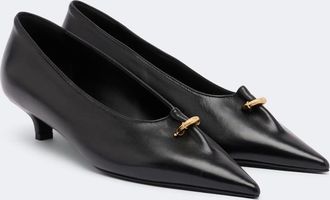 Toteme Pierced embellished leather pumps