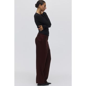 H&M Suit Trousers in Burgundy at Nordstrom, Size 14