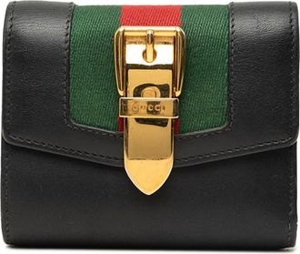 Gucci Pre-owned Gucci Calfskin Sylvie Web Compact Wallet Ladies C9VAO18WN7S1UJQO