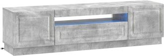 vidaXL Mueble De Tv Led Gris Hormig&oacute;n Madera De Ingenier&iacute;a Vidaxl