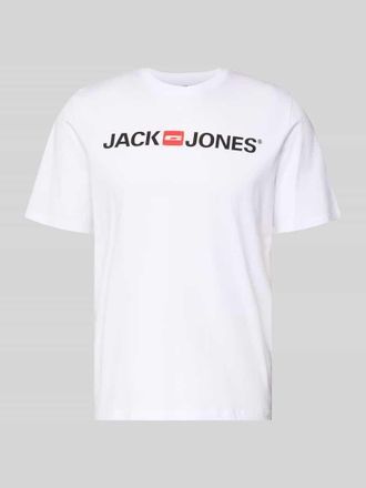 Jack & Jones Jack & Jones T-Shirt mit Label-Print Modell CORP in Weiss, Größe XXL