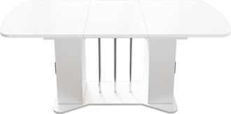 STILVORA Mesa De Comedor Extensible Para 4 A 6 Personas Con Almacenaje, En Mdf, 120/160 &times; 80 Cm, Blanco