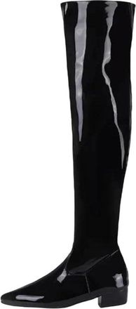 Generic Women Over Knee Patent Leather Boots Winter Business Casual Wedding Party Long Boot