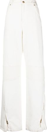 Blumarine high-rise wide-leg jeans - women - Cotton/Cotton/Elastane - 40 - White