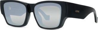 Loewe Smoke Mirror Square Unisex Sunglasses LW40172U 01C 56