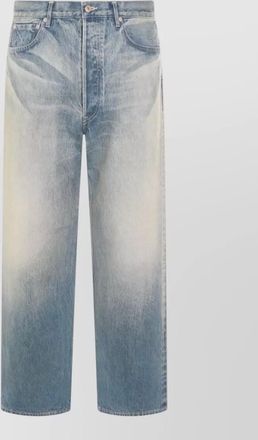 Auralee straight trousers with belt loops and rivets