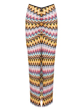 Missoni zigzag cover-up - women - Metallic Fibre/Rayon - 46 - Yellow