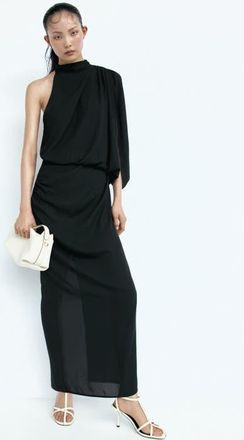 H&M Draped One-shoulder Dress in Black at Nordstrom, Size X-Small