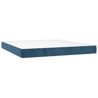 vidaXL Vidaxl - Colch&oacute;n Muelles Ensacados Terciopelo Azul Oscuro 180x200x20 Cm