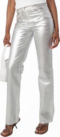 Ferragamo Laminated 5 Pocket Trouser, Brand Size 44 ( US Size 10 )