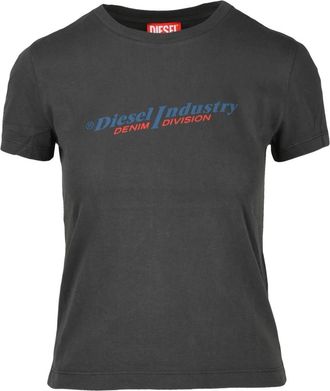 Diesel T-shirt - Dames - T-shirts - Zwart - XS - Katoen - Tops
