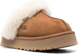 UGG Womens Mule Disquette Brown Leather
