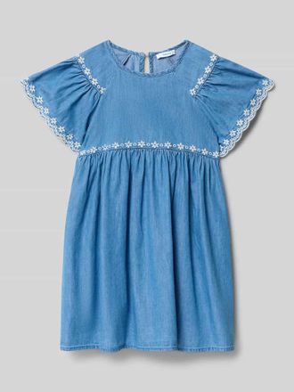 MAYORAL Tailliertes Freizeitkleid aus Baumwoll-Lyocell-Mix in Blau, Gr&ouml;&szlig;e 104
