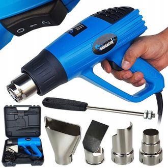 OEM Pistola De Calor El&eacute;ctrica De 2000w, 2 Velocidades, 4 Boquillas, Estuche