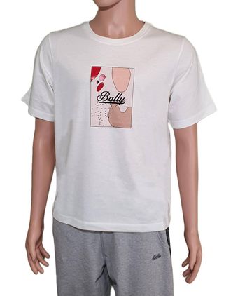 Bally Unisex Short Sleeve Logo T-Shirt In White