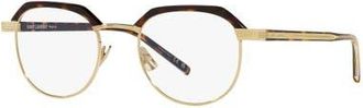 Saint Laurent 50mm Round optical glasses in Tortoise at Nordstrom