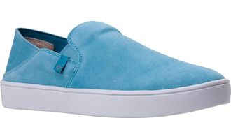 Spenco Saylor SP1197AQA090 Womens Aqua Sea Suede Slip On Shoes HTAT1409