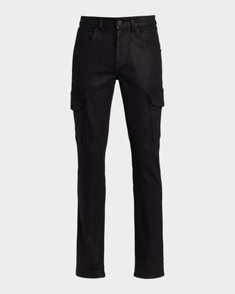 Monfrere Men & apos;s Preston Coated Denim Cargo Pants