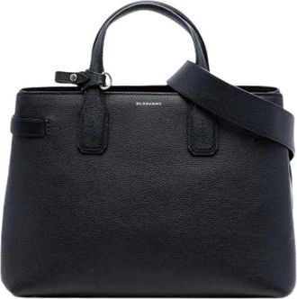 Burberry Pre-owned Handbags, female, Black, Size: ONE SIZE Pre-owned The Banner Handbag