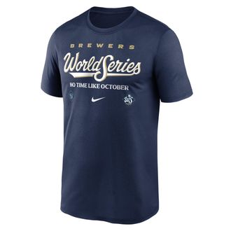 Nike Milwaukee Brewers 2026 World Series Participant Authentic Collection Nike Mens Dri-FIT MLB T-Shirt in Blue | NKGK44BMZW-W6A